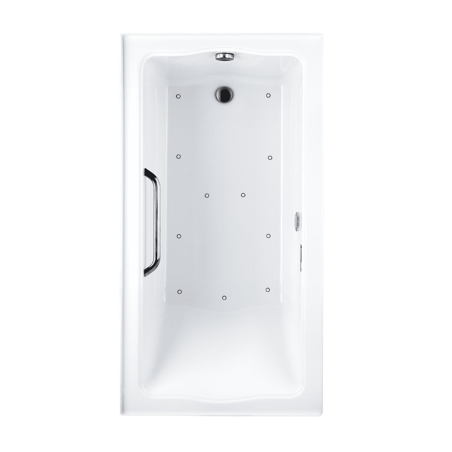 TOTO CLAYTON® Air Bath Acrylic Bathtub with Grab Bar 60" X 32" X 24-7/8" (R Grab Bar) - ABR782R#01N3