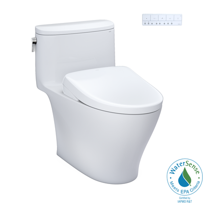 TOTO® WASHLET®+ Nexus® 1G® One-Piece Elongated 1.0 GPF Toilet with Auto Flush S7 Contemporary Bidet Seat, Cotton White - MW6424726CUFGA#01