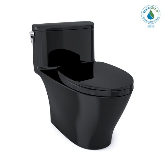 TOTO® Nexus® One-Piece Elongated 1.28 GPF Universal Height Toilet with SS124 SoftClose Seat, WASHLET+ Ready, Ebony - MS642124CEF#51