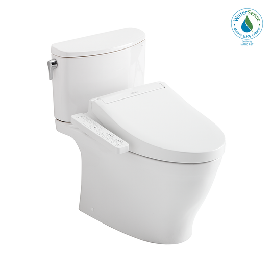 TOTO® WASHLET®+ Nexus® Two-Piece Elongated 1.28 GPF Toilet with C2 Bidet Seat, Cotton White - MW4423074CEFG#01