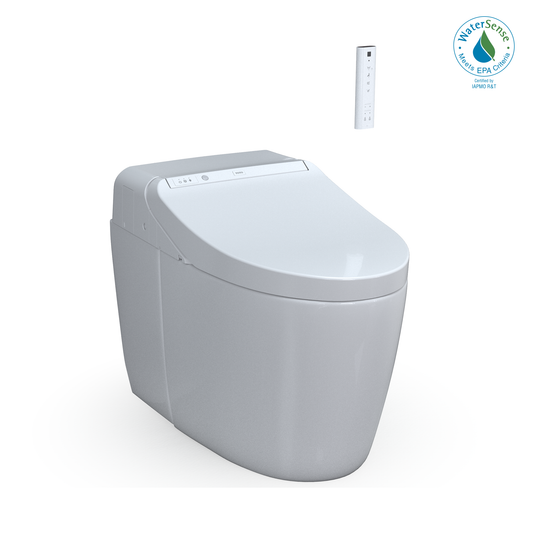 TOTO® WASHLET® G450 1.0 or 0.8 GPF Smart Toilet with Integrated Bidet Seat and CEFIONTECT®, Cotton White - MS922CUMFG#01
