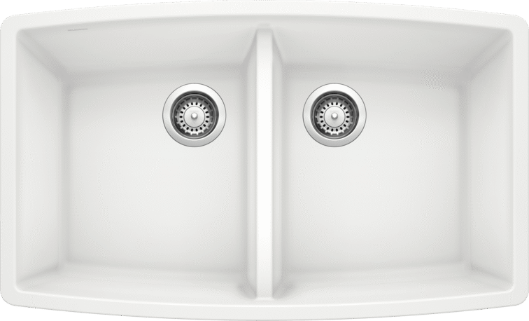 Blanco 33" Performa Equal Double Bowl Silgranit Kitchen Sink in White