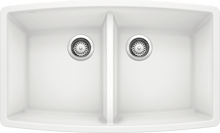 Load image into Gallery viewer, Blanco Performa Equal Double Bowl Silgranit Kitchen Sink Kitchen Sinks BLANCO White  