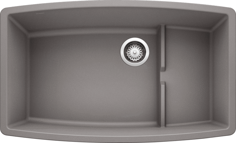 Blanco Performa 32" Cascade Silgranit Kitchen Sink in Metallic Gray