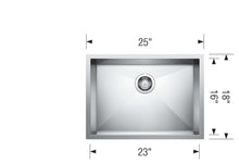 Load image into Gallery viewer, Blanco Quatrus R0 Medium Single Bowl ADA Kitchen Sink Kitchen Sinks BLANCO   