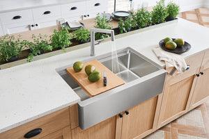 Blanco Quatrus R15 Ergon Apron Super Single Kitchen Sink Kitchen Sinks BLANCO Stainless Steel  