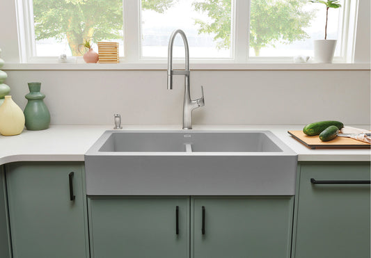 Blanco Vintera 33" Equal Double Apron Silgranit Kitchen Sink