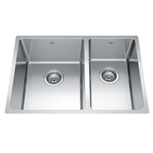 Brookmore Collection 27" Undermount Double Bowl Stainless Steel Kitchen Sink Sink Kindred   
