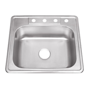 Cahaba 25 in. Single Bowl 20 Ga. Stainless Steel Kitchen Sink Kitchen Sinks Cahaba   