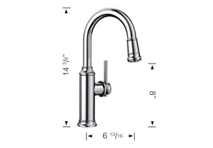 Blanco Empressa Bar Pull Down Faucet Stream Only 1.5 GPM Kitchen Faucets BLANCO   