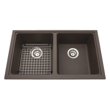 Load image into Gallery viewer, Granite Collection 32&quot; Undermount Double Bowl Granite Kitchen Sink Sink Kindred Storm  