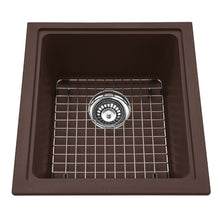 Load image into Gallery viewer, Granite Series 16.75-in LR x 18.13-in FB x 8-in DP Undermount Single Bowl Granite Kitchen Sink, KGS3U-8ONN Sink Kindred Espresso  