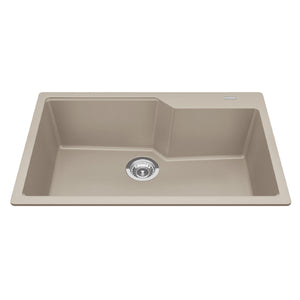 Granite Series 30" Drop In Single Bowl Granite Kitchen Sink, MGSM2031-9 Sink Kindred Champagne  