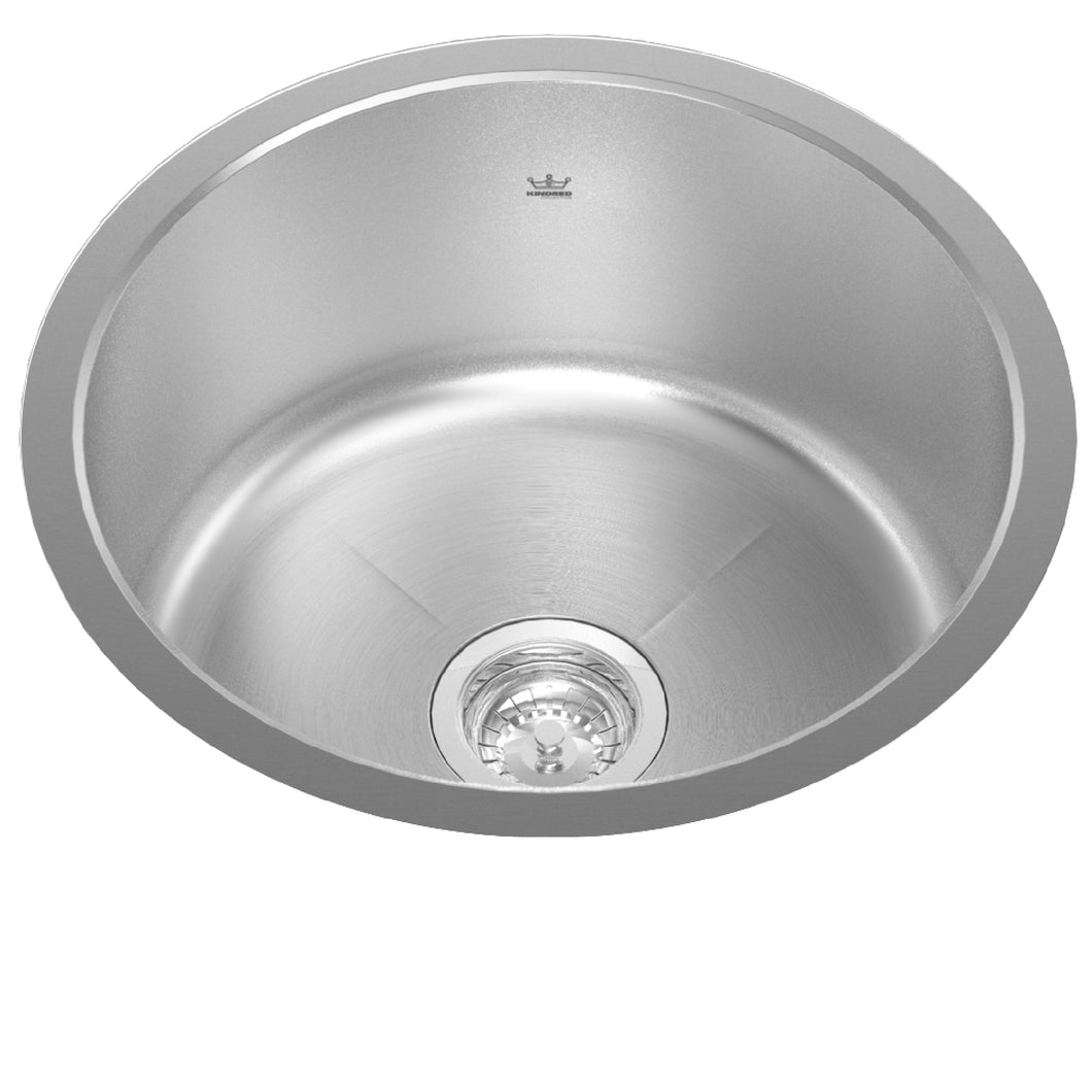 Kindred Collection 18.13-in LR x 18.13-in FB x 9-in DP Undermount Single Bowl Stainless Steel Hospitality Sink, KSR1UA-9N Sink Kindred   