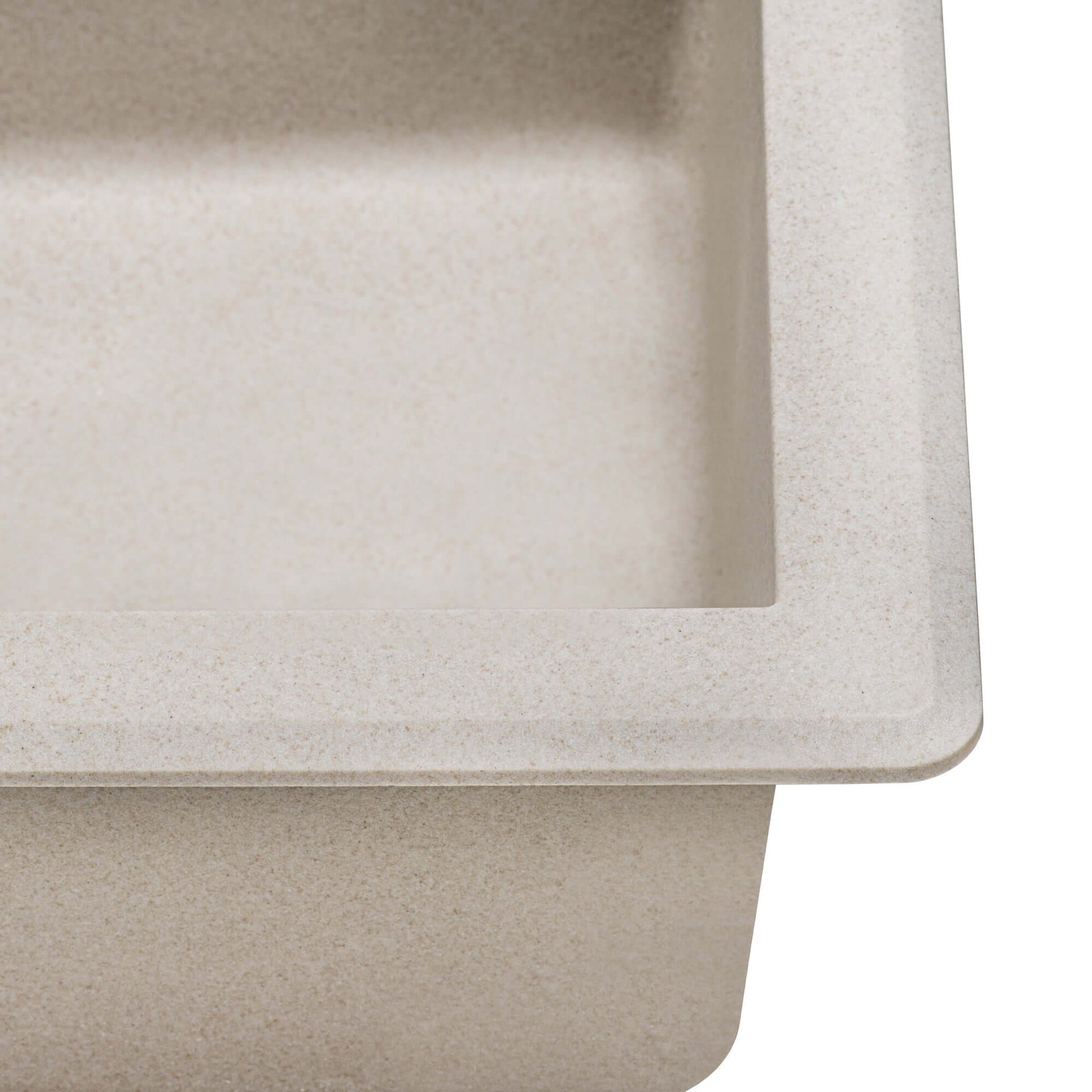 Ruvati 33 x 22 inch epiGranite Drop-in Topmount Granite Composite Single Bowl Kitchen Sink - Arctic White - RVG1033WH