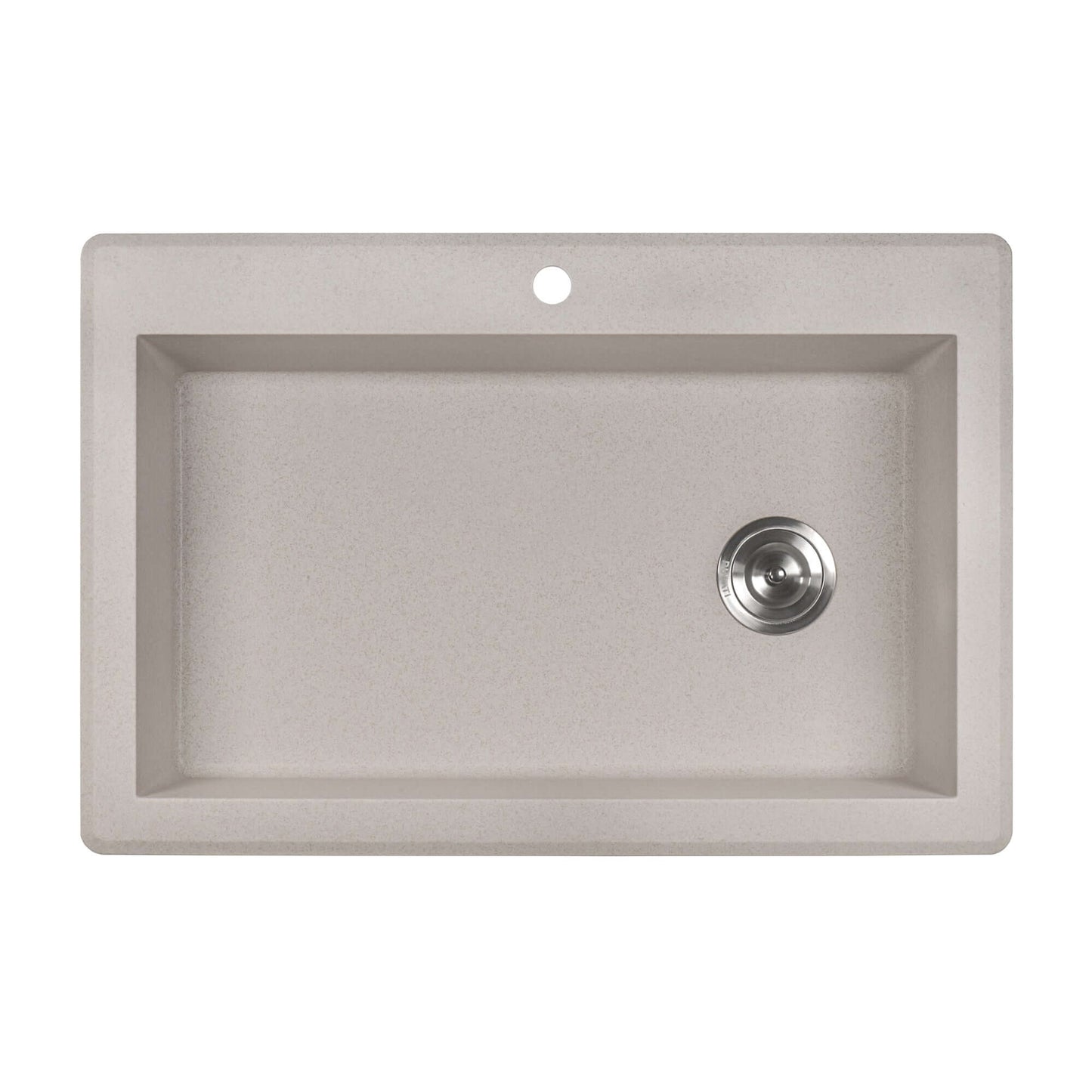 Ruvati 33 x 22 inch epiGranite Drop-in Topmount Granite Composite Single Bowl Kitchen Sink - Caribbean Sand - RVG1033CS