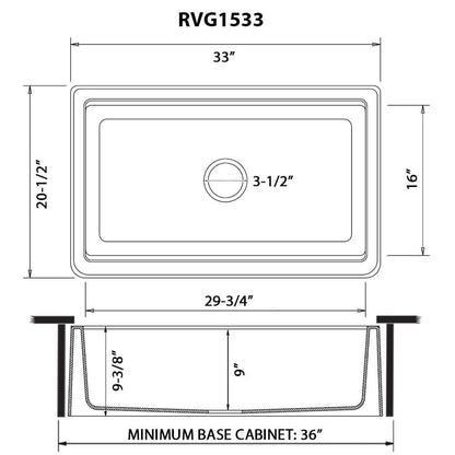 Ruvati 33-inch Matte White Granite Farmhouse Workstation Apron-front Composite Kitchen Sink - RVG1533WH