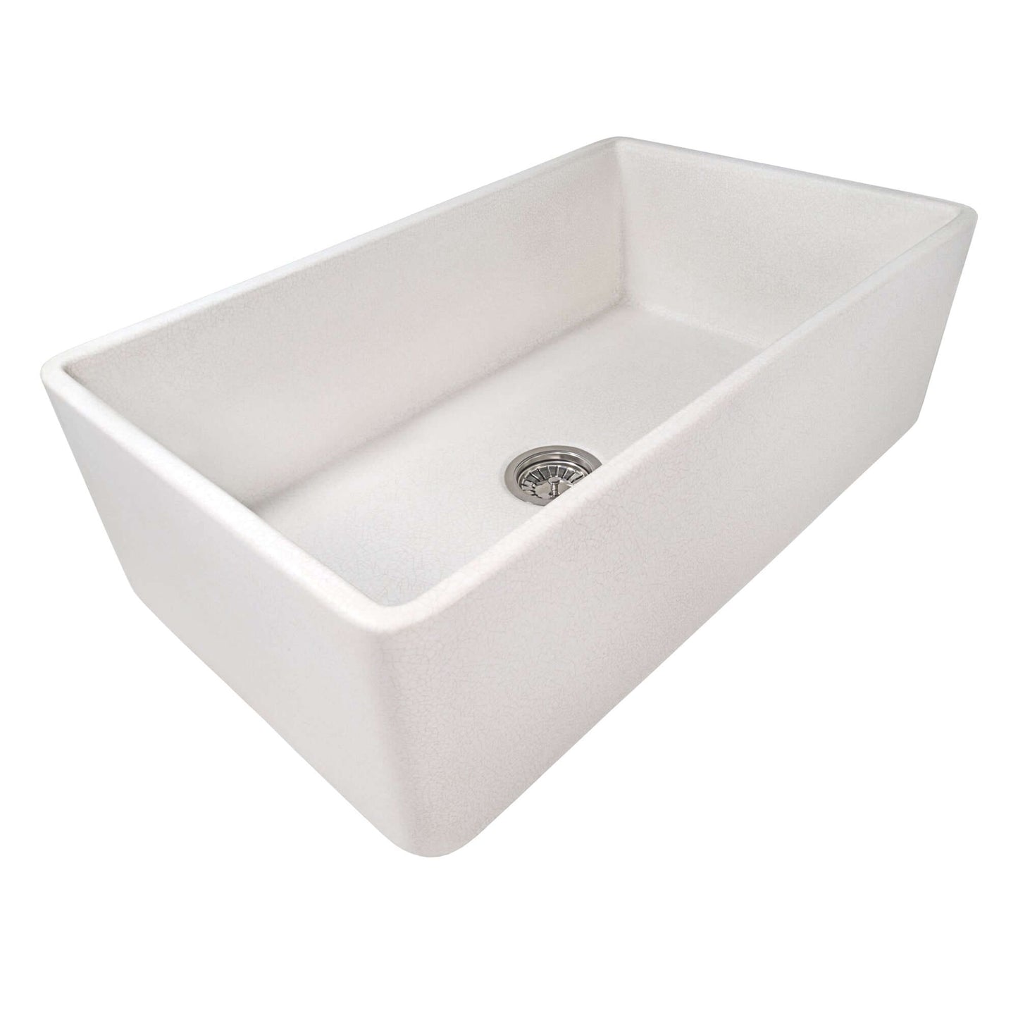 Ruvati 33 x 20 inch Fireclay Reversible Farmhouse Apron-Front Kitchen Sink Single Bowl - Biscuit - RVL2300BS