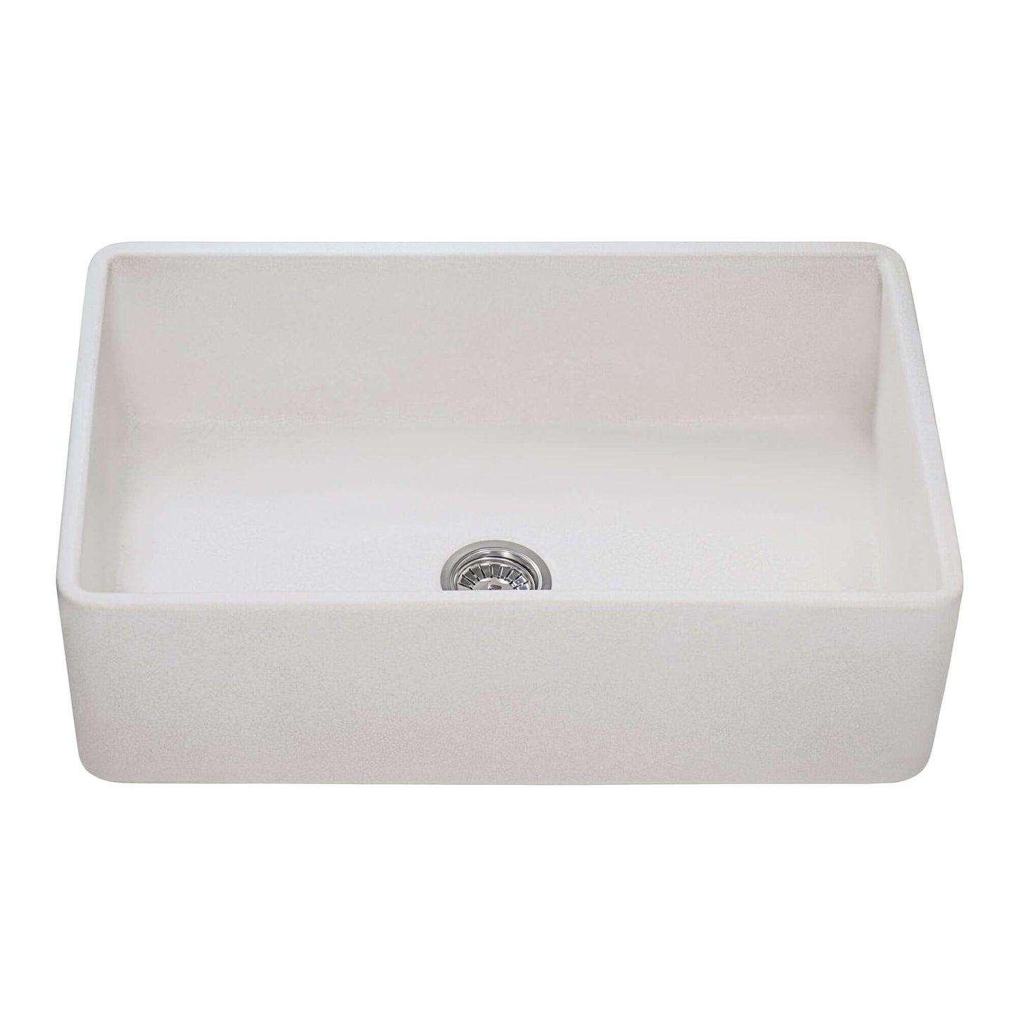 Ruvati 33 x 20 inch Fireclay Reversible Farmhouse Apron-Front Kitchen Sink Single Bowl - Biscuit - RVL2300BS