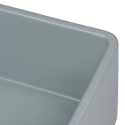 Ruvati 33 x 20 inch Fireclay Reversible Farmhouse Apron-Front Kitchen Sink Single Bowl - Biscuit - RVL2300BS