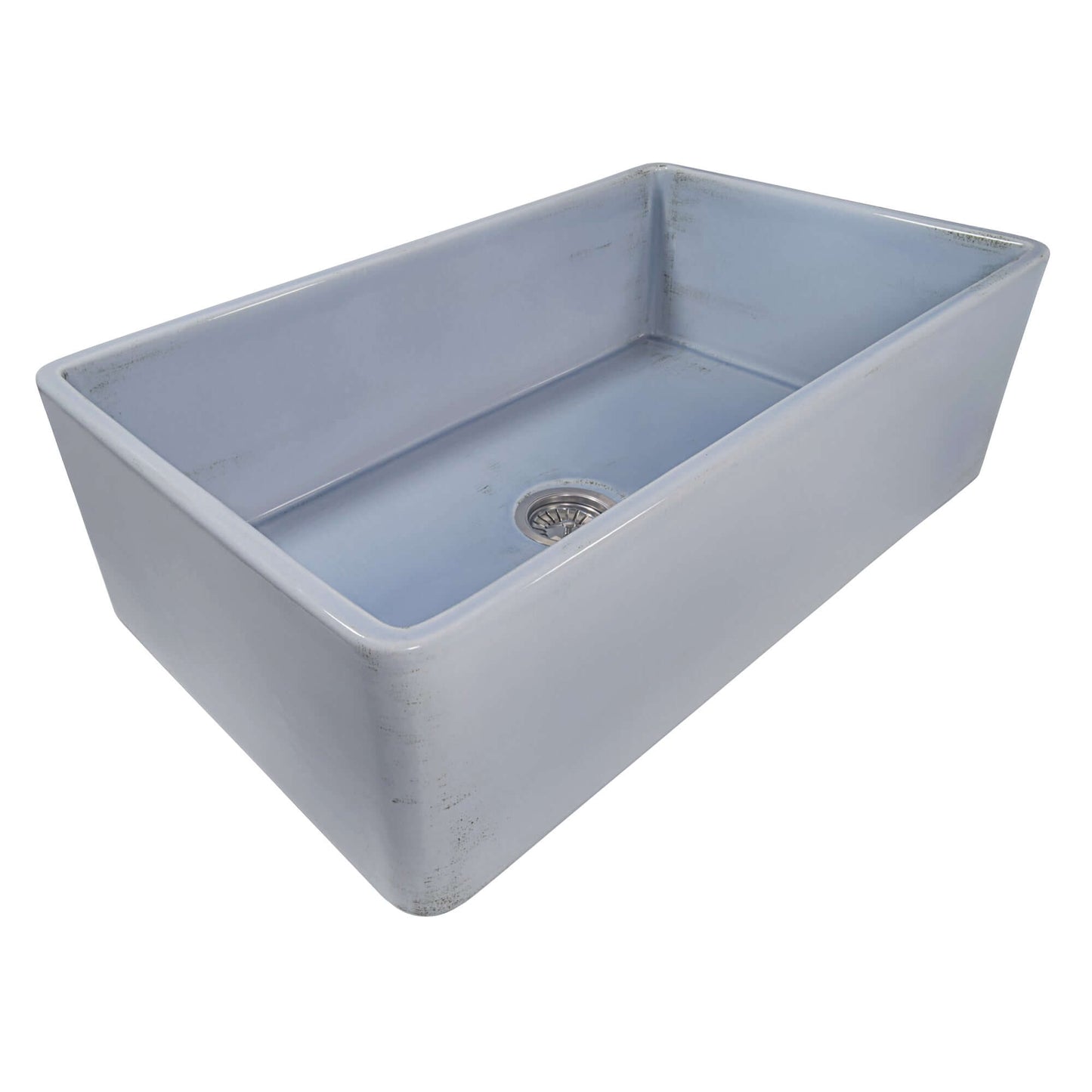 Ruvati 33 x 20 inch Fireclay Reversible Farmhouse Apron-Front Kitchen Sink Single Bowl - Biscuit - RVL2300BS