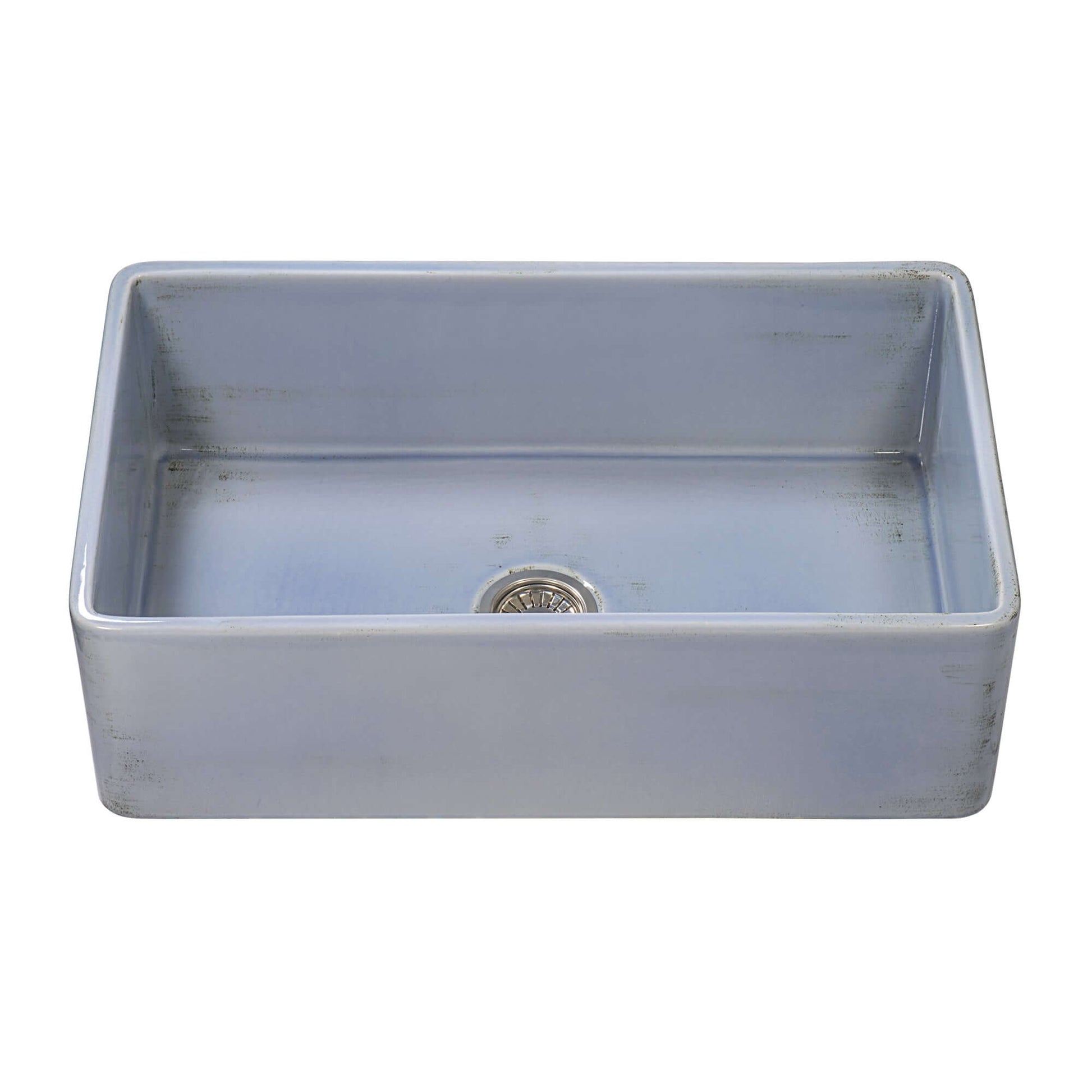 Ruvati 33 x 20 inch Fireclay Reversible Farmhouse Apron-Front Kitchen Sink Single Bowl - Biscuit - RVL2300BS