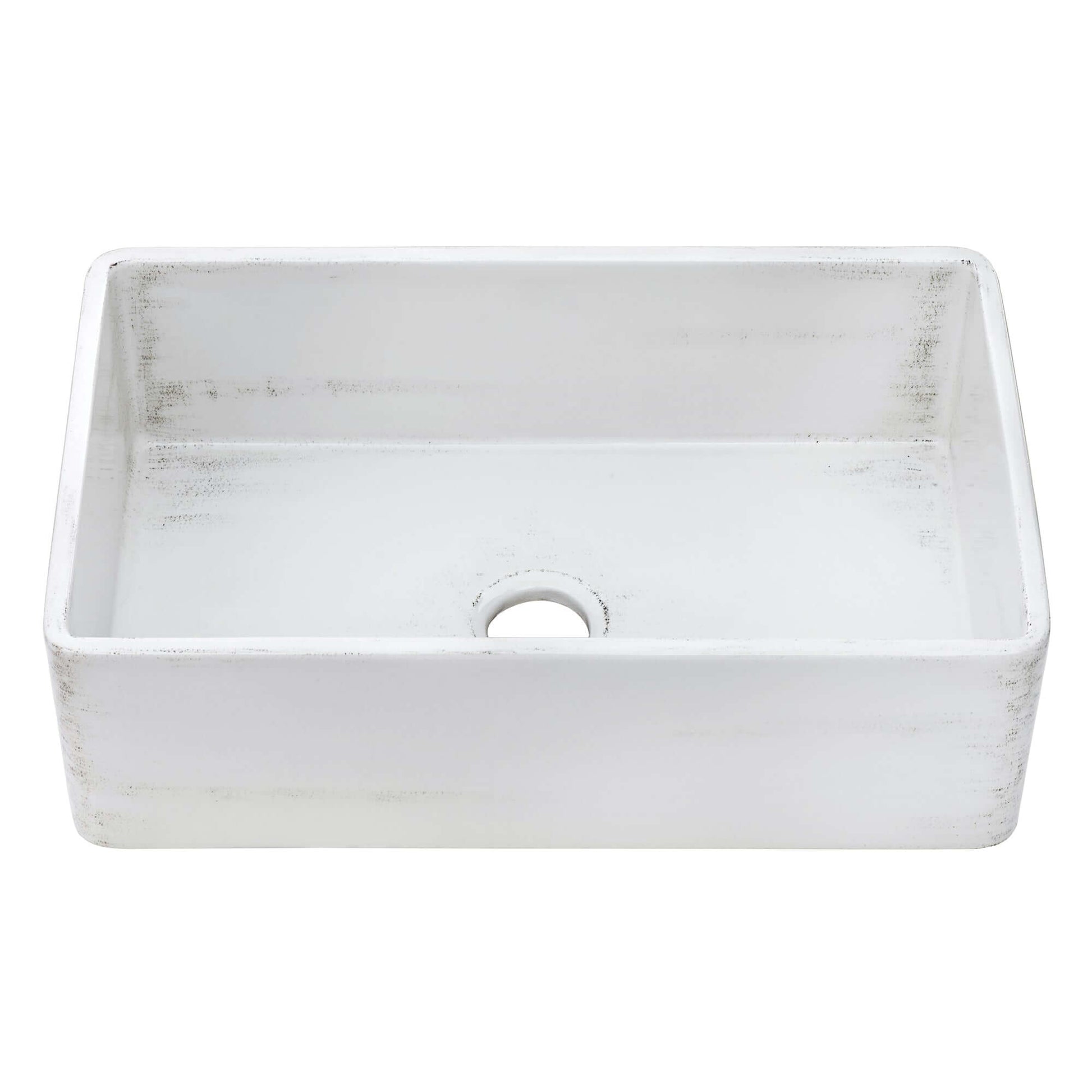 Ruvati 33 x 20 inch Fireclay Reversible Farmhouse Apron-Front Kitchen Sink Single Bowl - Biscuit - RVL2300BS