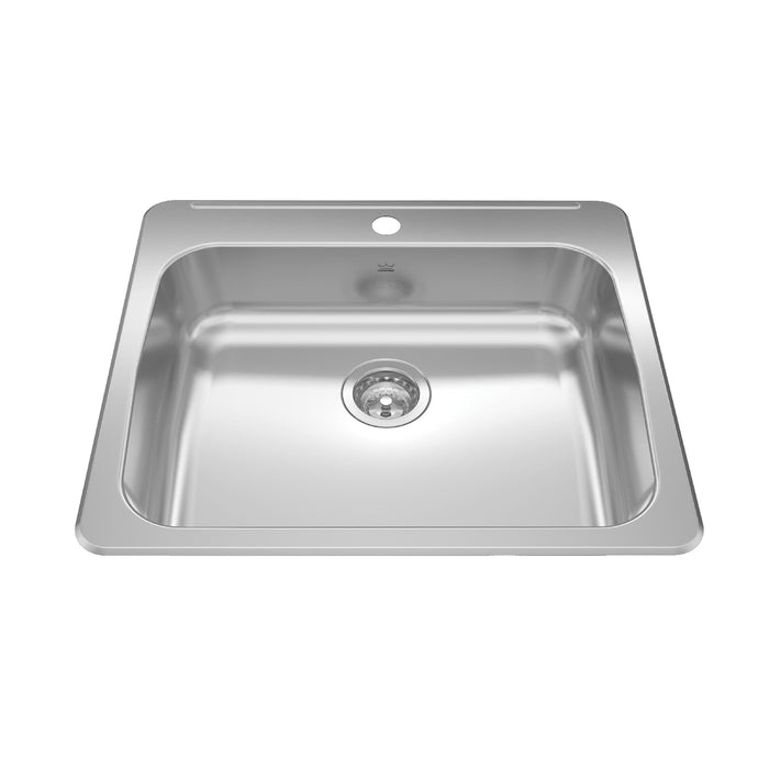 Reginox 25.62-in LR x 22-in FB Drop In Single Bowl Stainless Steel Kitchen Sink Sink Kindred 1  