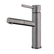 Load image into Gallery viewer, Whitehaus Waterhaus Lead-Free Solid Stainless Steel, Single Hole, Single Lever Kitchen Faucet with Pull-out Spray Head Faucet Whitehaus Gunmetal  