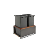 Load image into Gallery viewer, Rev-A-Shelf - Legrabox Pull Out Double Waste/Trash Container for Full Height Cabinets w/Soft Close - 5LB-1850OGWN-213  Rev-A-Shelf 50 qt. (12.5 gal) 16-1/2 inches 