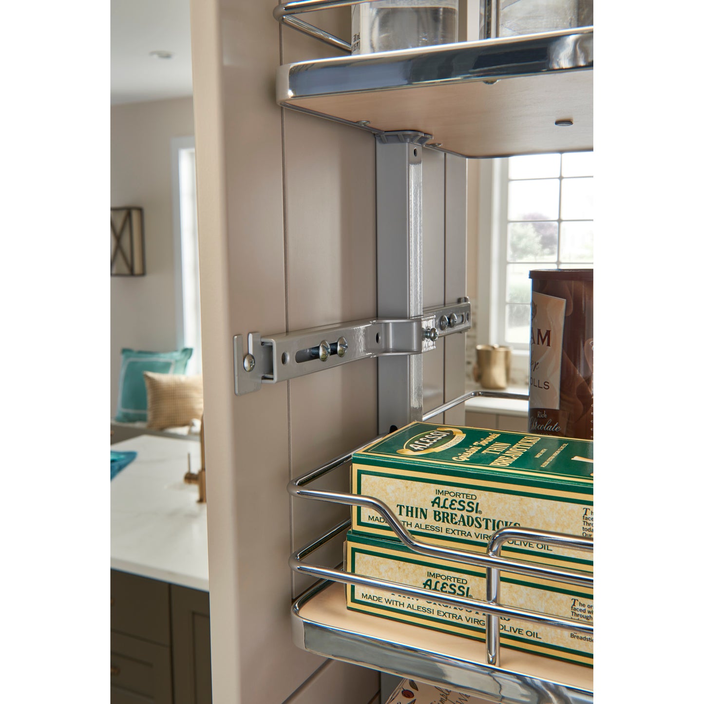 Rev-A-Shelf - Adjustable Solid Surface Pantry System for Tall Pantry Cabinets - 5343-08-GR