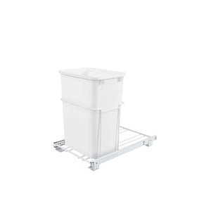 Rev-A-Shelf - White Steel Pull Out Waste/Trash Container - RV-18PB-1  Rev-A-Shelf Default Title  