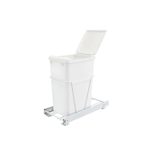 Rev-A-Shelf - White Steel Pull Out Waste/Trash Container w/included lid - RV-12PB-LE  Rev-A-Shelf Default Title  