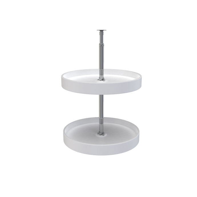 Rev-A-Shelf - Polymer Full-Circle 2-Shelf Lazy Susan w/Dependent Hardware for Corner Wall Cabinets - 6012-18-11-52  Rev-A-Shelf White 18 inches 