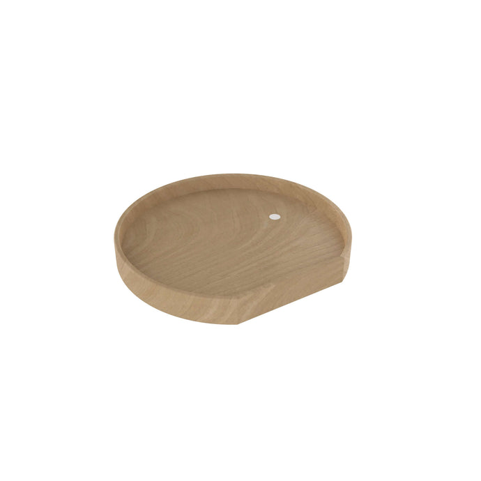 Rev-A-Shelf - Natural Wood D-Shape Lazy Susan for Corner Wall Cabinets w/Swivel Bearing - LD-4NW-201-20BS-1  Rev-A-Shelf 3.78 inches  
