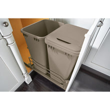 Load image into Gallery viewer, Rev-A-Shelf - Steel Bottom Mount Double Pull Out Waste/Trash Container for Full Height Cabinets w/Soft Close - 53WC-2150SCDM-212  Rev-A-Shelf   