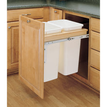 Load image into Gallery viewer, Rev-A-Shelf - Wood Top Mount Pull Out Double Trash/Waste Container For Full Height Cabinets - 4WCTM-2150DM-2  Rev-A-Shelf   