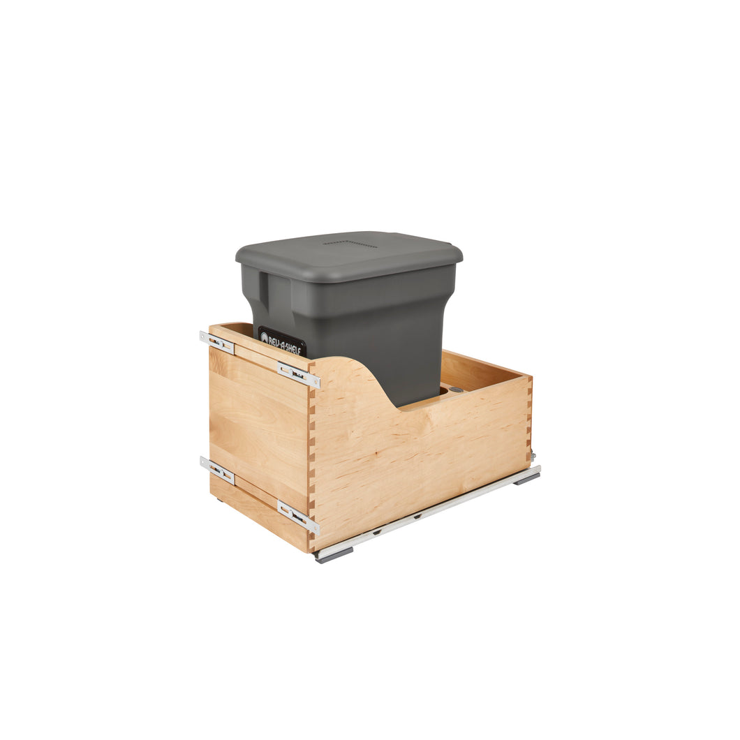 Rev-A-Shelf - Wood Pull Out Compost Container w/Soft Close - 4WCSC-CKOG-1  Rev-A-Shelf Orion Gray  