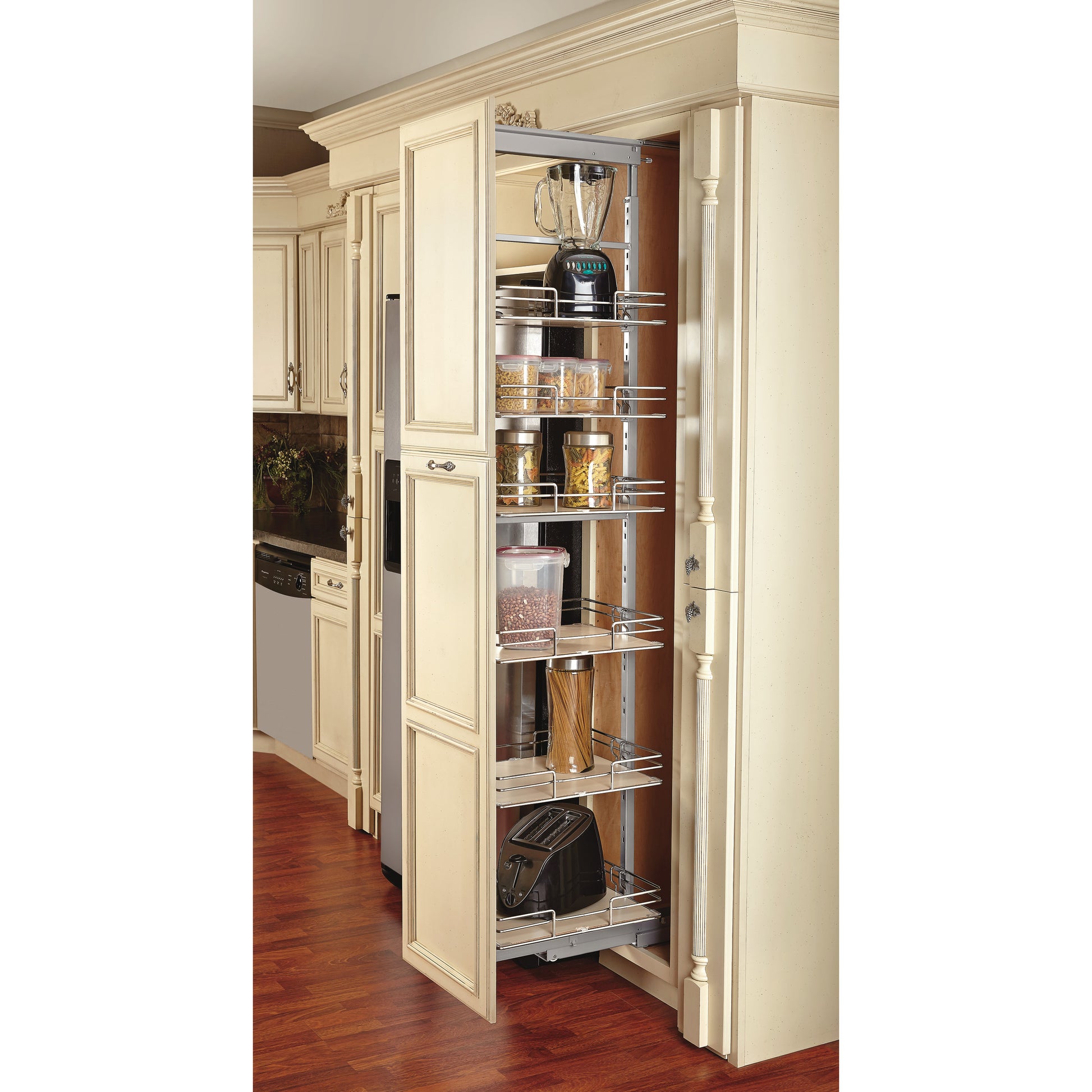 Rev-A-Shelf - Adjustable Solid Surface Pantry System for Tall Pantry Cabinets - 5273-14-MP