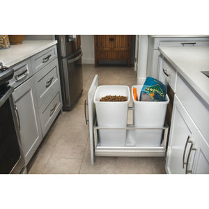 Rev-A-Shelf - Aluminum Pull Out Trash/Waste Container with Soft Open/Close - 5149-18DM-211  Rev-A-Shelf   