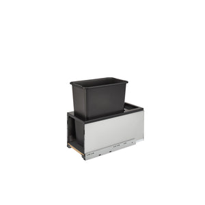 Rev-A-Shelf - Legrabox Pull Out Waste/Trash Container w/Soft Close - 5LB-1230SSBL-118  Rev-A-Shelf 30 qt. (7.5 gal) 10-1/2 inches 