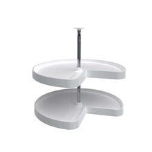 Load image into Gallery viewer, Rev-A-Shelf - Polymer Kidney 2-Shelf Lazy Susan for Corner Base Cabinets - LD-2472-28-11-1  Rev-A-Shelf White 28 inches 
