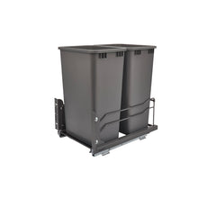 Load image into Gallery viewer, Rev-A-Shelf - Steel Bottom Mount Double Pull Out Waste/Trash Container for Full Height Cabinets w/Soft Close - 53WC-2150SCDM-213  Rev-A-Shelf Orion Gray  