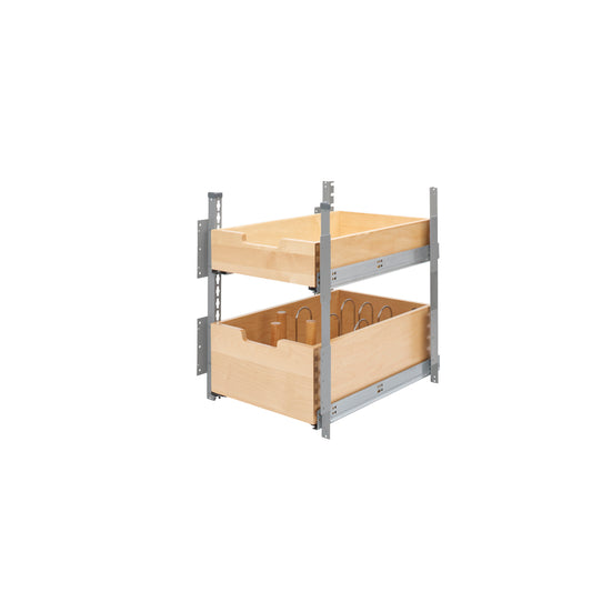 Rev-A-Shelf - Base Cabinet Pull Out Wood Drawer Pilaster System - 4PIL-18SC-SV-2