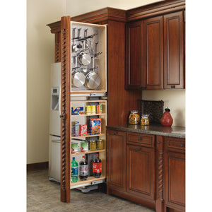 Rev-A-Shelf - Wood and Stainless Steel Pull Out Tall Filler for New Kitchen Applications - 434-TF45-6SS  Rev-A-Shelf   