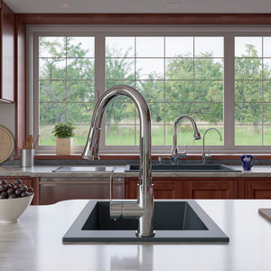 Alfi brand AB3322DI 33" Single Bowl Drop In Granite Composite Kitchen Sink Kitchen Sink ALFI brand   