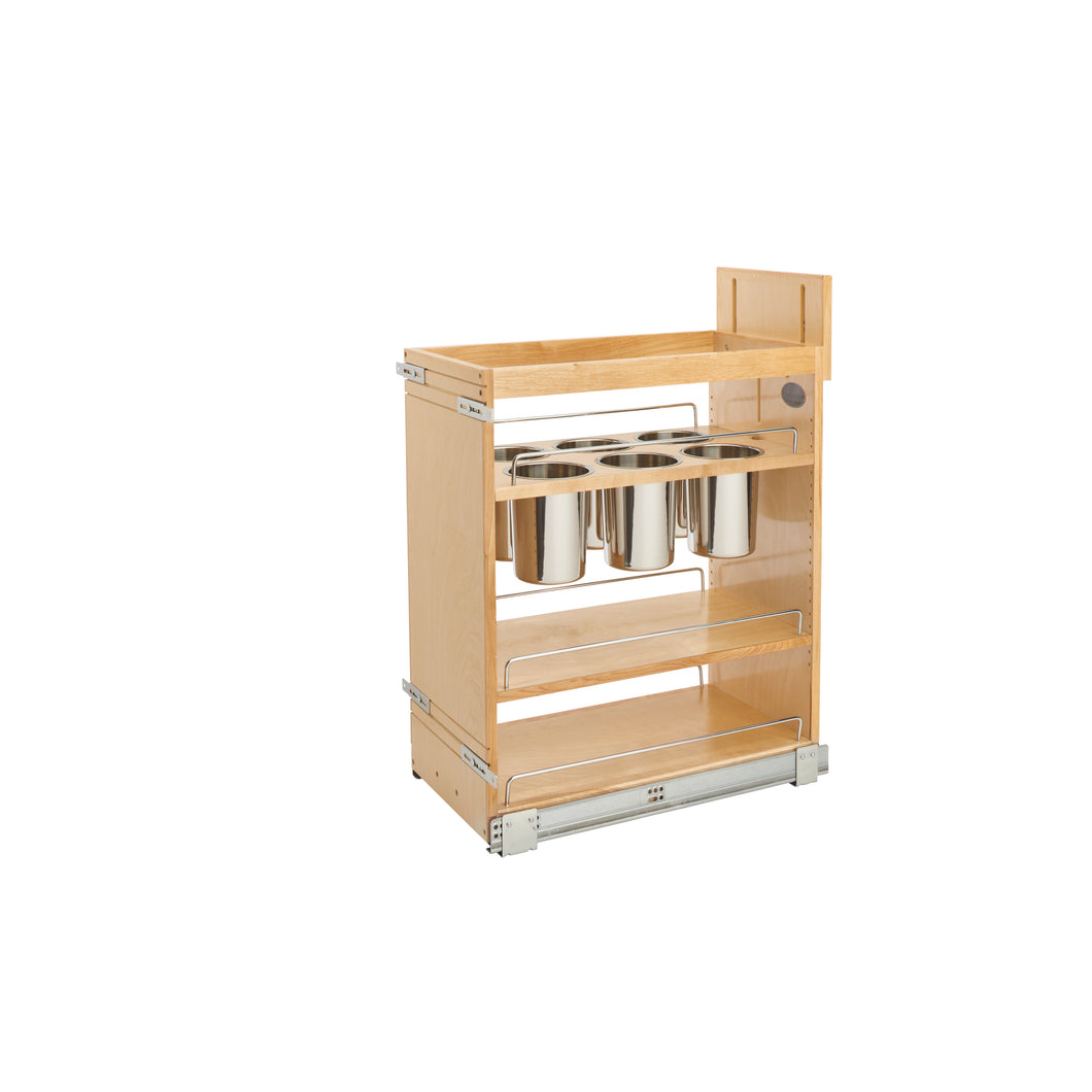Rev-A-Shelf - Wood Base Cabinet Utility Pull Out Organizer w/Soft Close - 448UT-BCSC-11C  Rev-A-Shelf 11.75 inches  