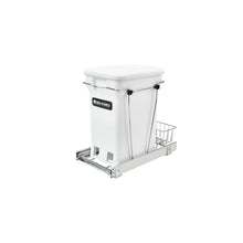 Load image into Gallery viewer, Rev-A-Shelf - Chrome Steel Pull Out Compost Container w/Rear Basket Storage - RV-12KD-CKWH-S  Rev-A-Shelf White  