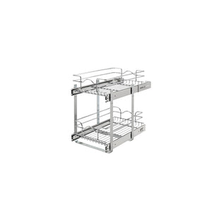 Rev-A-Shelf - Two-Tier Bottom Mount Pull Out Steel Wire Organizer - 5WB2-1218CR-1  Rev-A-Shelf 11.75 inches  