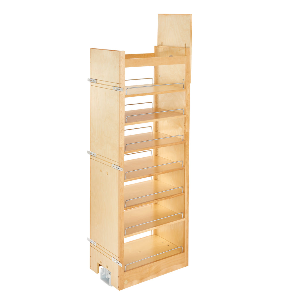 Rev-A-Shelf - Wood Tall Cabinet Pull Out Pantry Organizer w/Soft Close - 448-TP58-14-1  Rev-A-Shelf 14 inches  